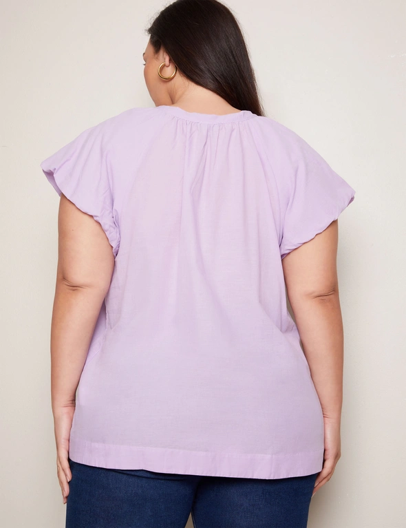 Autograph Short Sleeve Cotton Voile Top, hi-res image number null