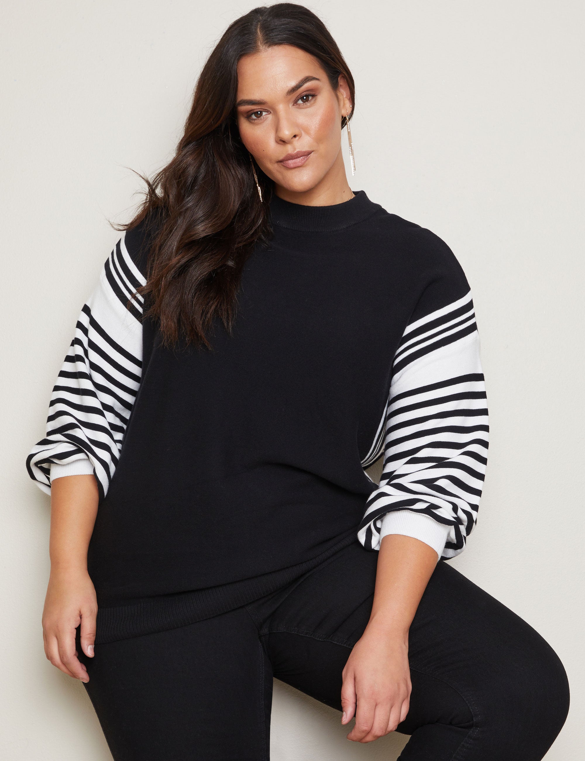 Autograph Long Sleeve Colour Block Stripe Jumper | EziBuy Australia