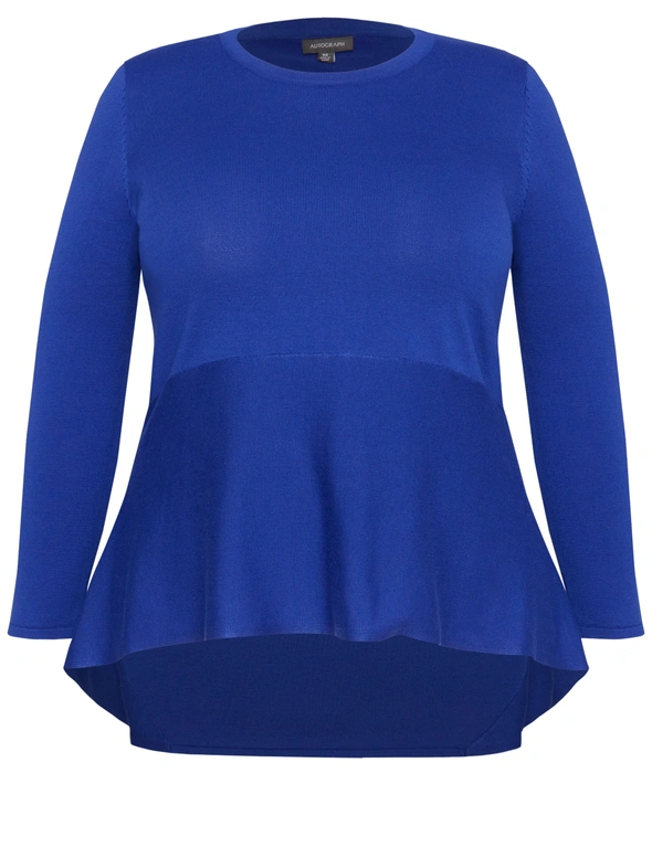 Autograph Long Sleeve Peplum Tunic Jumper, hi-res image number null