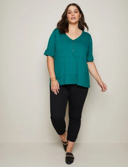 Autograph Frill Sleeve Button Front Top