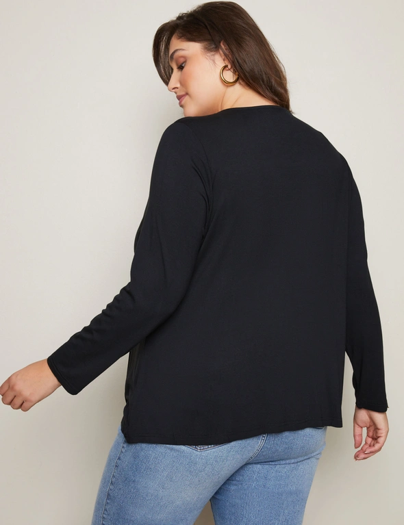 Autograph Long Sleeve Twist Knot Front Knit Top, hi-res image number null