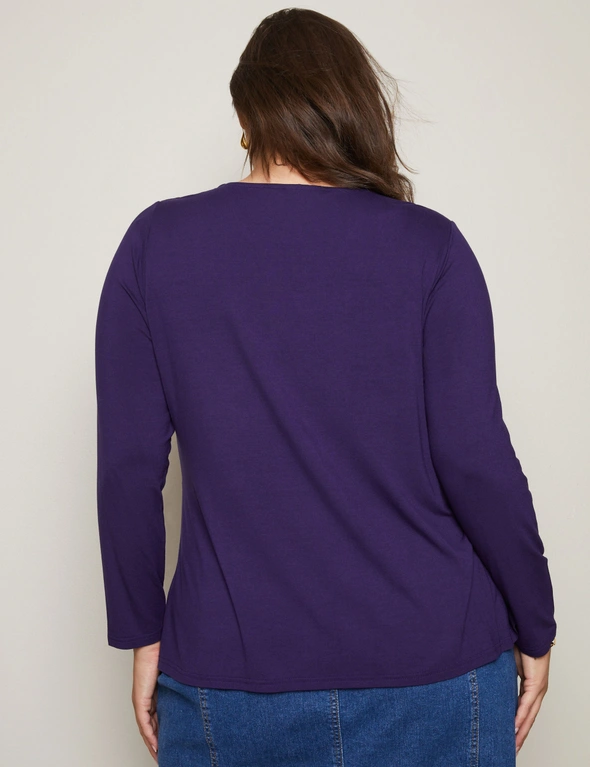 Autograph Long Sleeve Twist Knot Front Knit Top, hi-res image number null