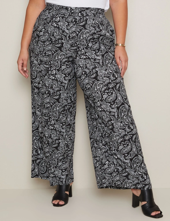 Autograph Full Length Wide Leg Printed Pant, hi-res image number null