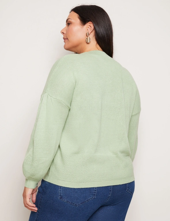 Autograph Long Puff Sleeve Cotton Blend Jumper, hi-res image number null