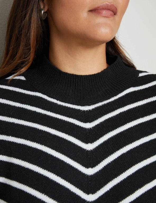 Autograph Long Sleeve Chevron Stripe Jumper, hi-res image number null