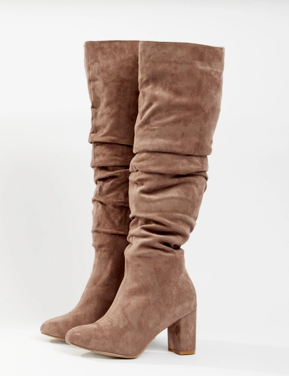 Autograph Ruched Tall Heeled Boots - JF-51197W, hi-res image number null