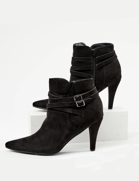 Autograph Heeled Buckle Ankle Boot - CL-51215W, hi-res image number null