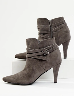 Autograph Heeled Buckle Ankle Boot - CL-51215W