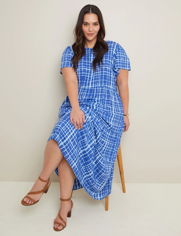 Autograph Short Sleeve Tiered Maxi Dress, hi-res image number null