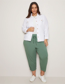 Long Sleeve Linen Blend Denim Style Jacket