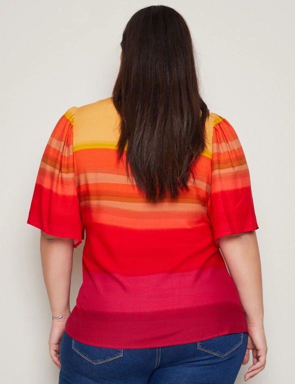 Autograph Long Sleeve Ombre Wrap Top, hi-res image number null