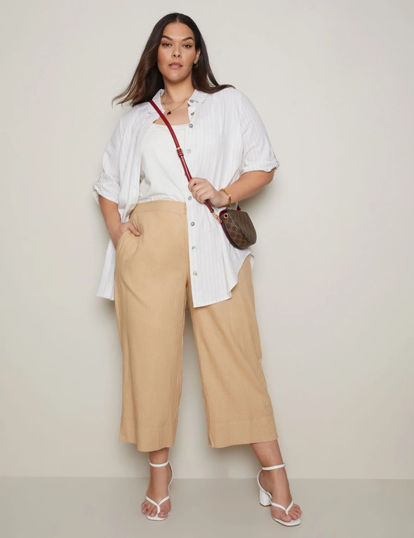 Autograph 7/8 Button-Up Straight Leg Pants, hi-res image number null