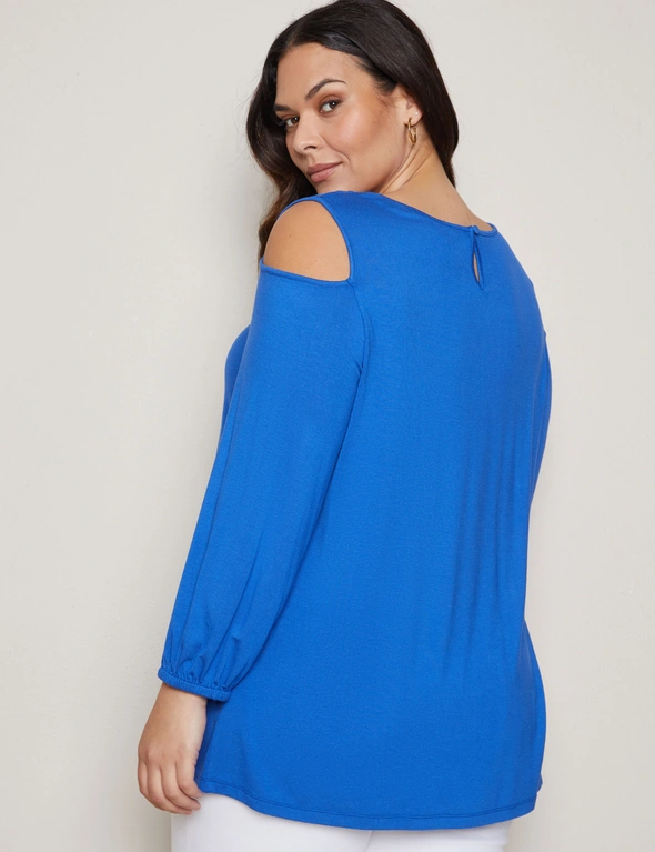Autograph Cold Shoulder Overlay Lace Top, hi-res image number null