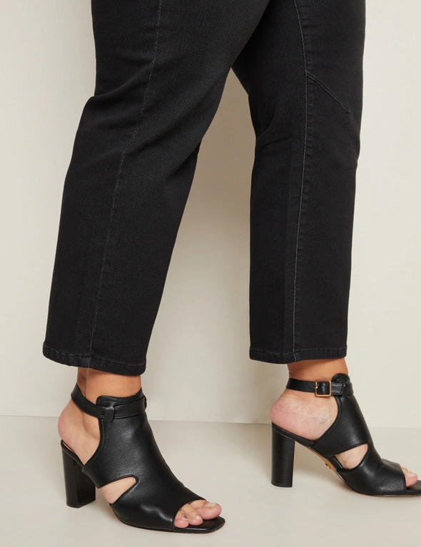 Autograph Straight Leg Waist Detail Ankle Length Jean, hi-res image number null