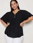 Autograph V Neck Tiered Frill Sleeve Top, hi-res