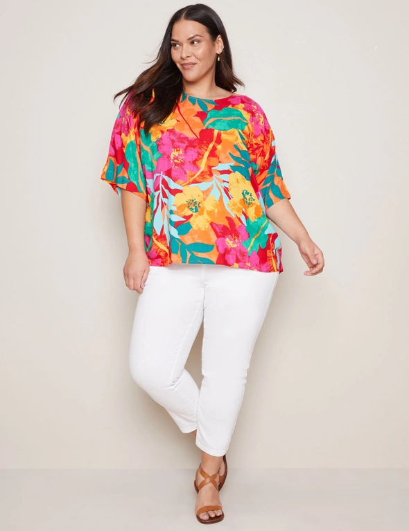 Autograph Elbow Sleeve Kaftan Summer Top, hi-res image number null
