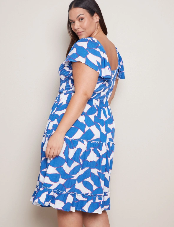 Autograph Flutter Sleeve Shirred Tiered Maxi Dress, hi-res image number null