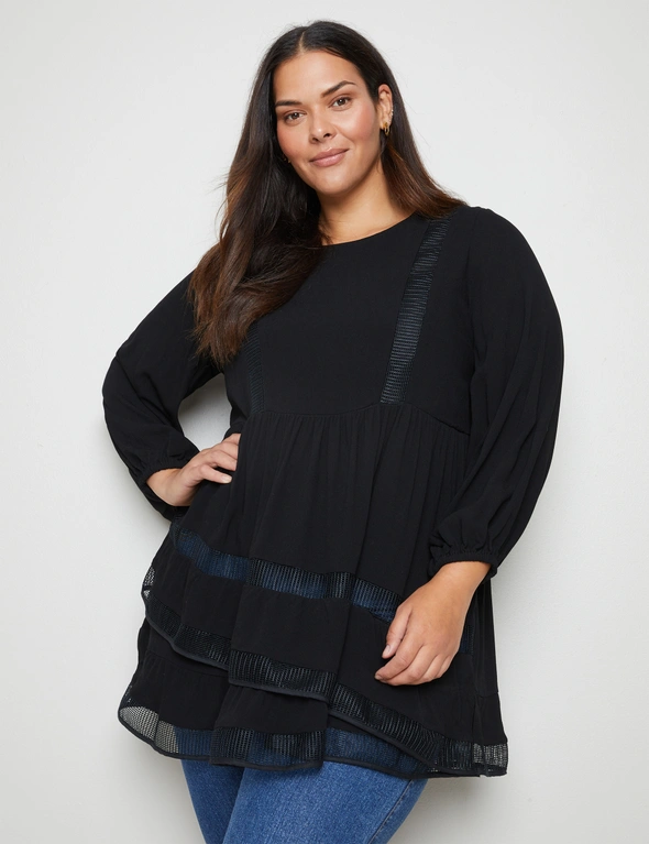 Autograph Long Sleeve Contrast Detail Tunic , hi-res image number null