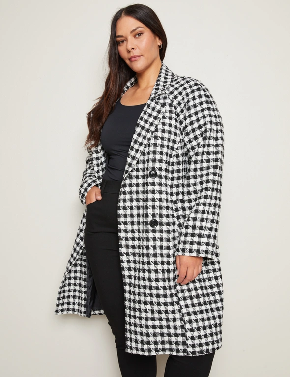Autograph Longline Check Coat, hi-res image number null