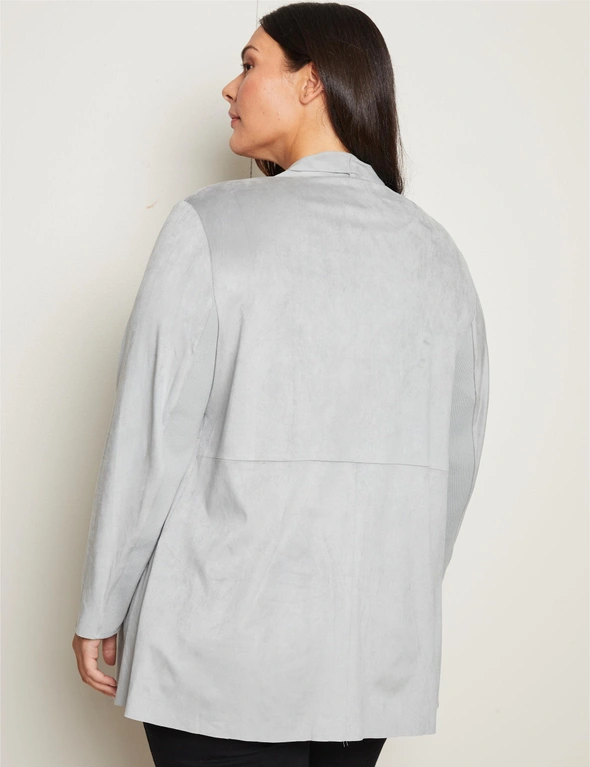 Autograph Long Sleeve Suedette Waterfall Jacket, hi-res image number null