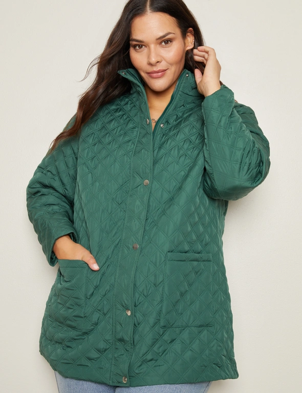 Autograph Long Sleeve Quilted Puffer Jacket, hi-res image number null