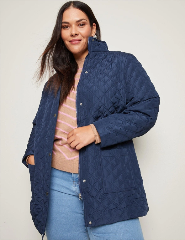 Autograph Long Sleeve Quilted Puffer Jacket, hi-res image number null