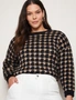 Autograph Long Sleeve Houndstooth Knit Jumper, hi-res