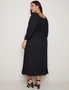 Autograph 3/4 Sleeve Shirred Tiered Maxi Woven Dress, hi-res