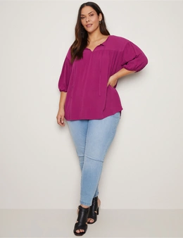 Autograph Puff Sleeve Peasant Top