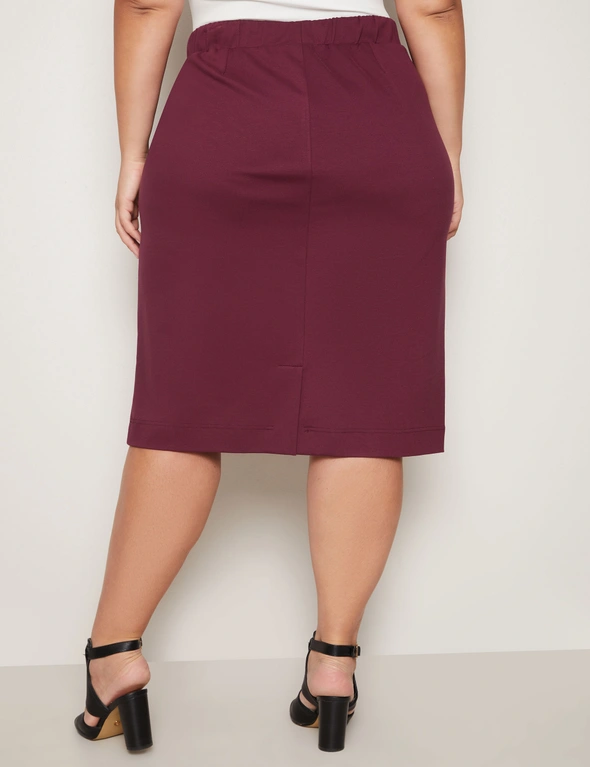 Autograph Ponte Knee Length Work Skirt, hi-res image number null