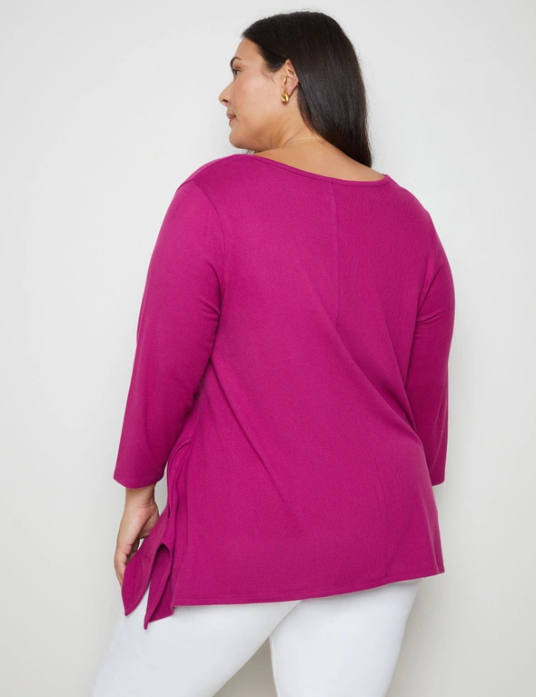 Autograph 3/4 Sleeve Side Split Tunic, hi-res image number null