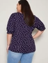Autograph Gathered Elbow Sleeve V Neck Summer Top, hi-res