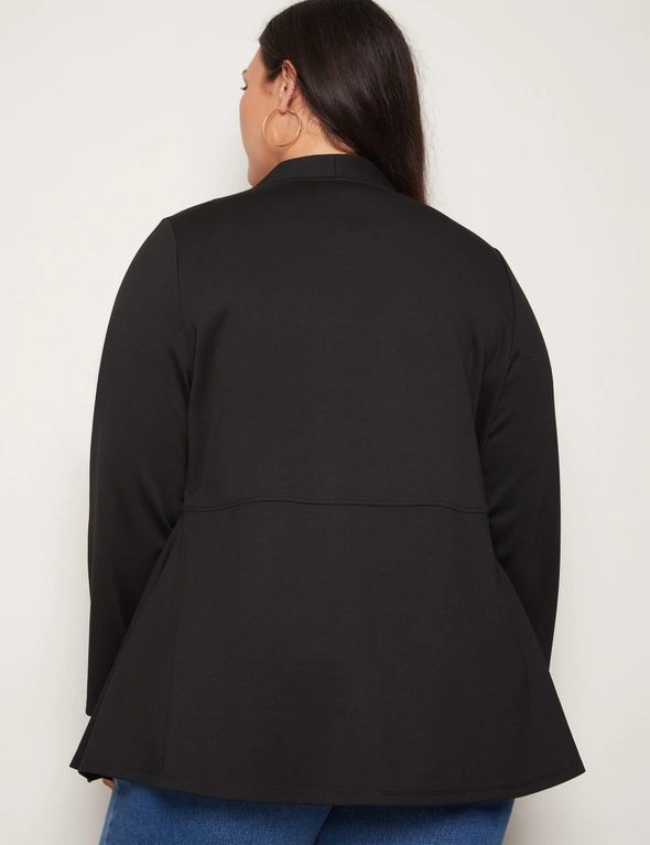 Autograph Long Sleeve Peplum Style Ponte Cover Up, hi-res image number null