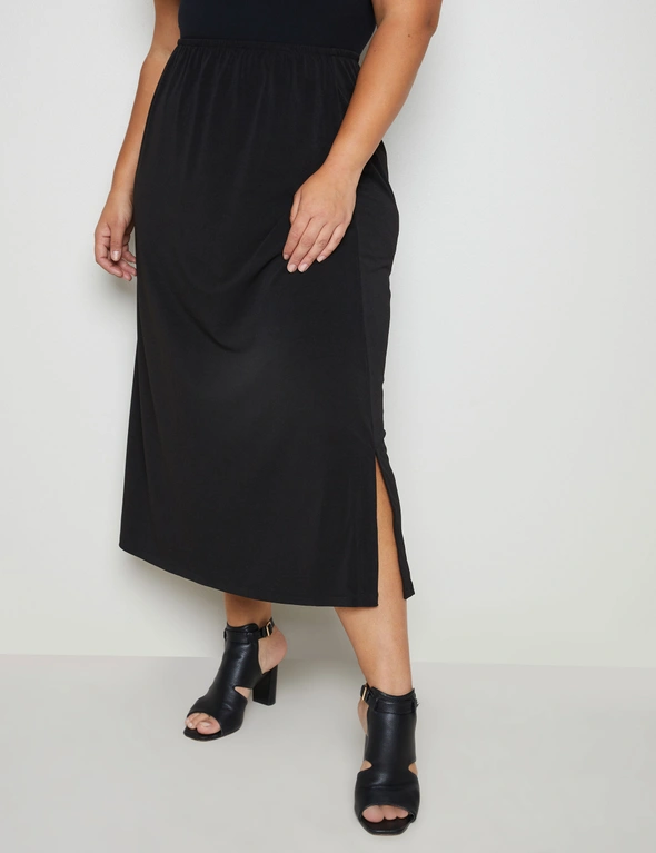Autograph Knit Crepe Midi Skirt, hi-res image number null