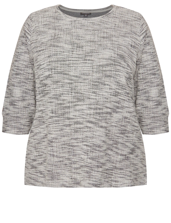 Autograph 3/4 Sleeve Textured Knit Top, hi-res image number null
