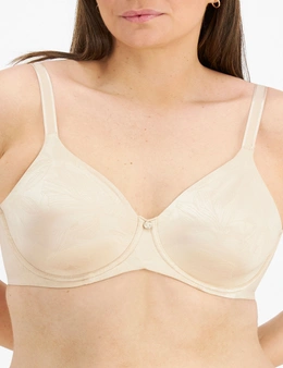 Leading Lady 5044 Scallop Lace Cup Underwire Bra 40 C Nude