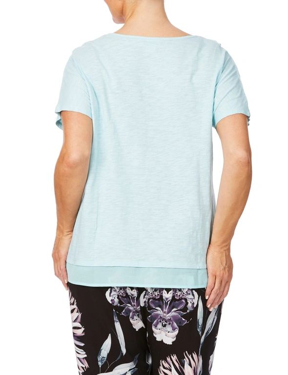 Beme Short Sleeve Slub Layer T-Shirt, hi-res image number null