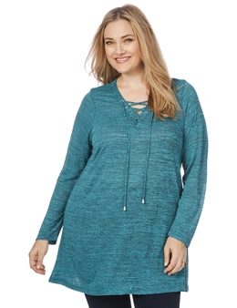Beme Long Sleeve Tie Front Tunic