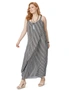 Beme Sleeveless Stripe Overlay Maxi Dress, hi-res