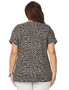 Beme Cap Sleeve Round Cut Out Animal Top, hi-res