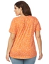 Beme Short Sleeve Abstract Square Top, hi-res