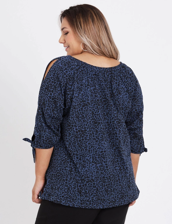 Beme 3/4 Bow Sleeve Cotton Top , hi-res image number null