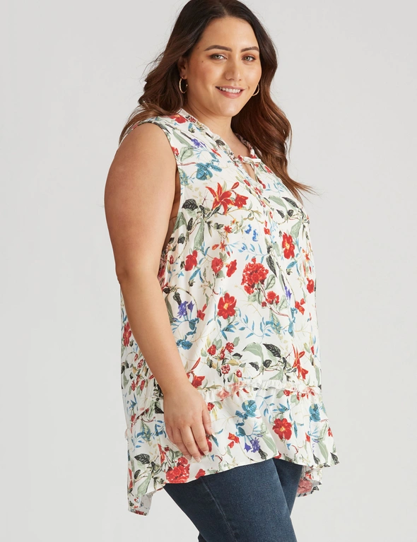 Beme sleeveless ruffle w.top, hi-res image number null