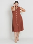 Beme Sleeveless Button Through Midi Dress , hi-res
