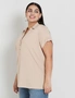 Beme Short Sleeve Shirt Style Textured Top, hi-res