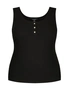 Beme Button Detail Ribbed Jersey Camisole, hi-res