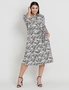 Beme Abstract Print Linen Dress, hi-res