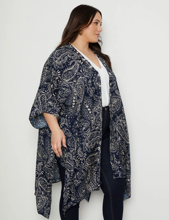 Beme Extended Sleeve Longline Kimono, hi-res image number null
