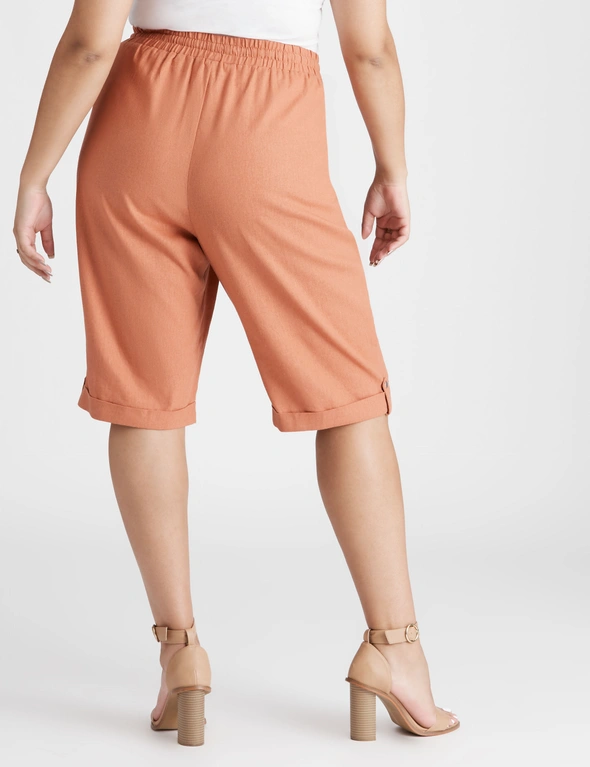 Beme Knee Length Linen Blend Shorts, hi-res image number null