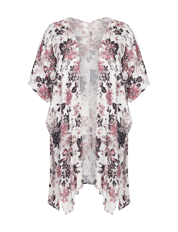 Beme Floral Longline Kimono , hi-res image number null